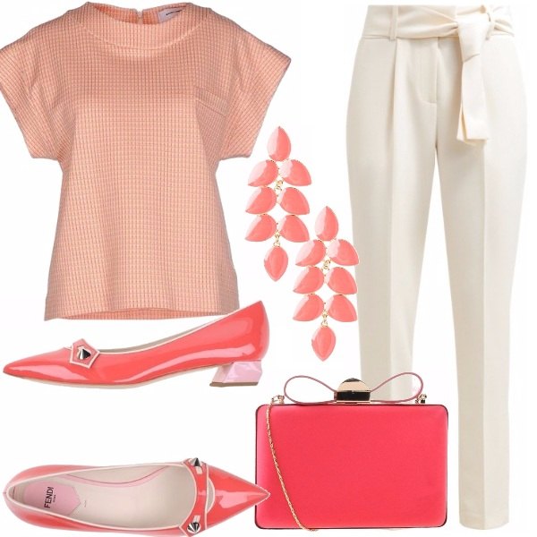 Outfit donna - Elegantissima in pantaloni. Stile Basic per Cerimonia.