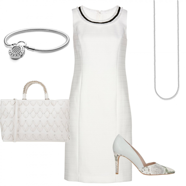 Outfit femme - Working girl class. Style Chic pour Cérémonie. look idéal pour Grande. Assortir avec robes longues, sacs à main, chaussures à talon.