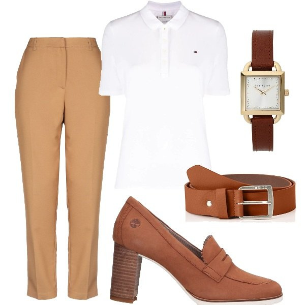 Outfit femme - Le polo trendy. Style Tendance pour Tous les jours. Assortir avec mocassins, polos, pantalon , ceintures, montres.