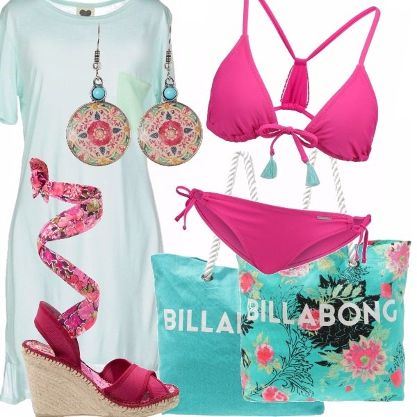 Outfit Limpet shell e hot pink