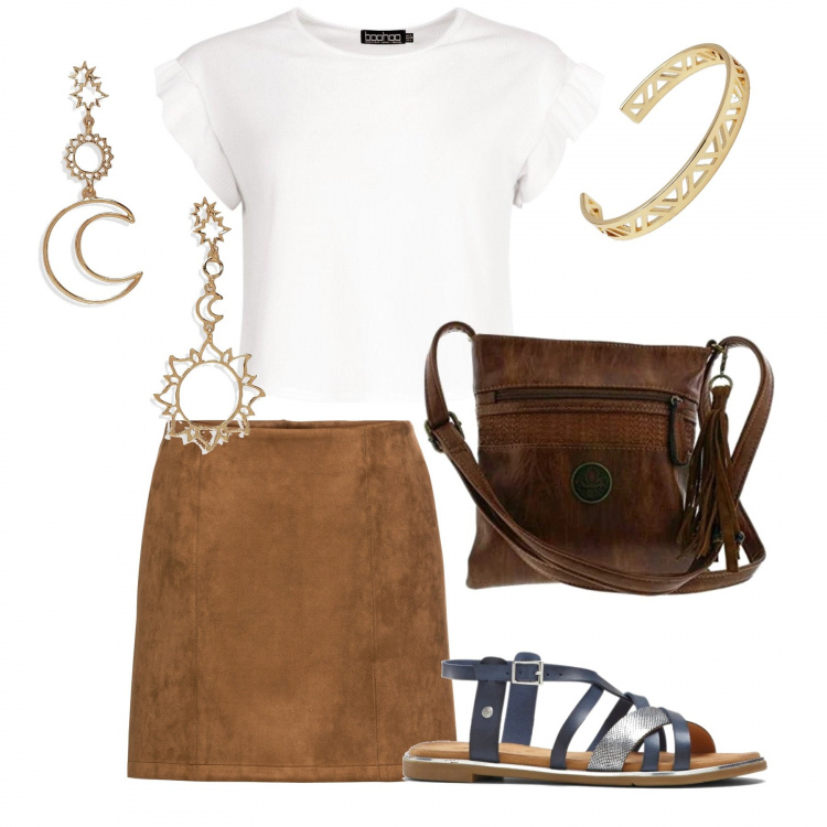 Outfit femme - Sioux. Style Bon Ton pour Tous les jours. Assortir avec t-shirts, sandales, hauts, sacs à main, boucles d'oreilles, bracelets.