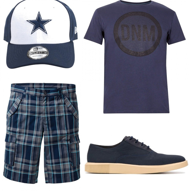 Outfit homme - Style anglais. Style Casual pour Tous les jours. Assortir avec bermuda, chaussures à lacets, t-shirts, chapeaux.