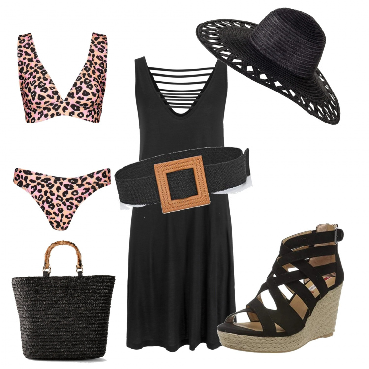 Outfit donna - Al mare ma con stile. Stile Etnico per Mare. Abbinamento con vestiti da spiaggia, maglieria, cappelli, bikini, sandali alla schiava, cinture.