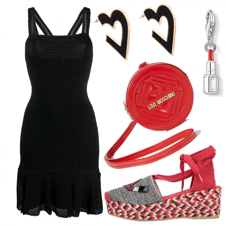 Outfit mujer - Trendy #54904. Estilo Trendy para Todos los días. Combinación con pochette, colgantes, espadrillas, vestidos cortos, pendientes.