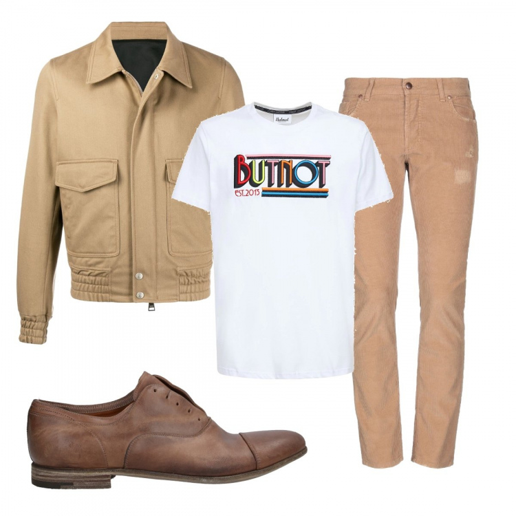 Outfit homme - Décontracté / Casual #17273. Style Casual pour Tous les jours. Assortir avec pantalon , t-shirts, vestes, chaussures à lacets.