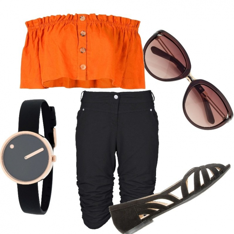 Outfit femme - Sexy #7479. Style Sexy pour Plage. Assortir avec lunettes de soleil, bermuda, ballerines, hauts, montres.