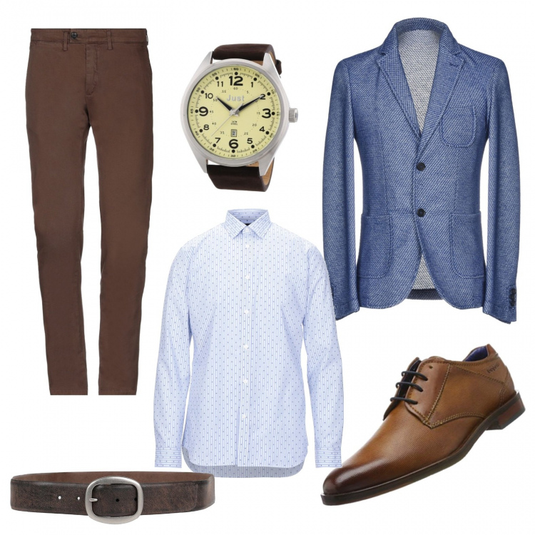 Outfit uomo - Concludiamo un buon affare. Stile Business/Elegante per Serata speciale. Abbinamento con giacche, pantaloni, camicie, cinture, scarpe stringate, orologi.