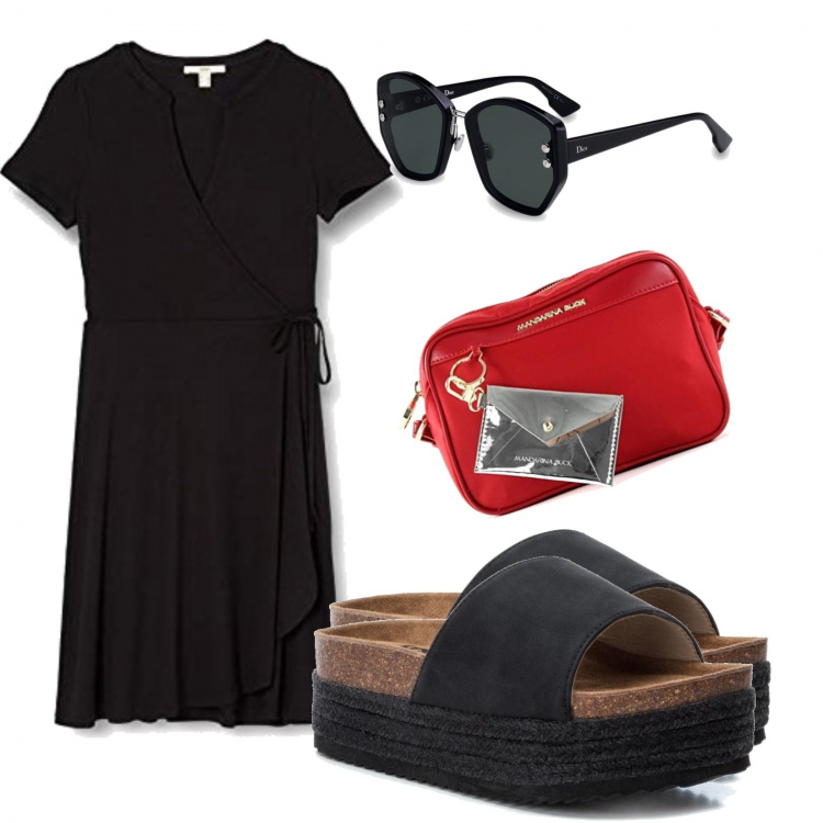Outfit mujer - Urban #21717. Estilo Urban para Todos los días. Combinación con vestidos, bolsos de hombro, gafas de sol, sandalias.
