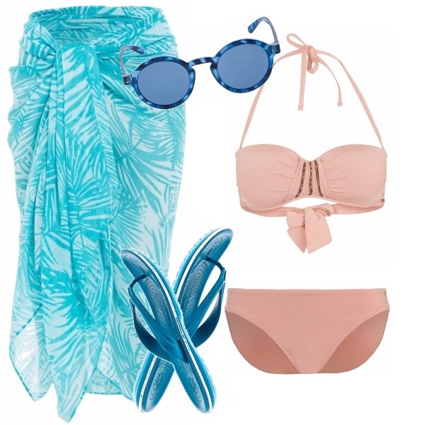 Outfit Rosa quartz e serenity al mare