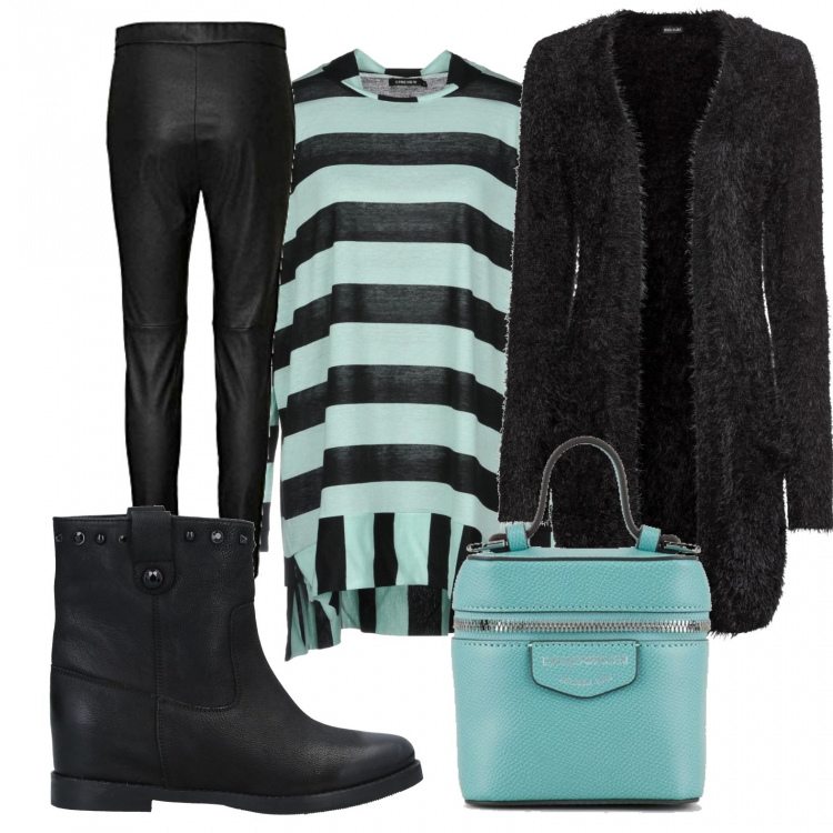 Outfit donna - Autunno coming soon. Stile Urban per Tutti i giorni. Abbinamento con cardigans, t-shirt, stivaletti, leggings, borse a tracolla.