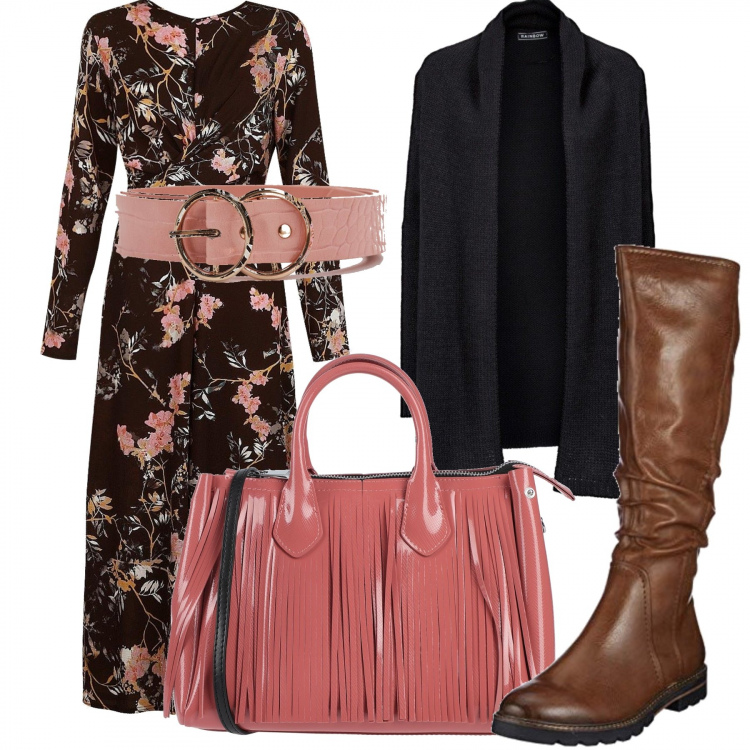 Outfit donna - Basic #36152. Stile Basic per Tutti i giorni. Abbinamento con cardigans, borse a mano, cinture, tute, stivali.