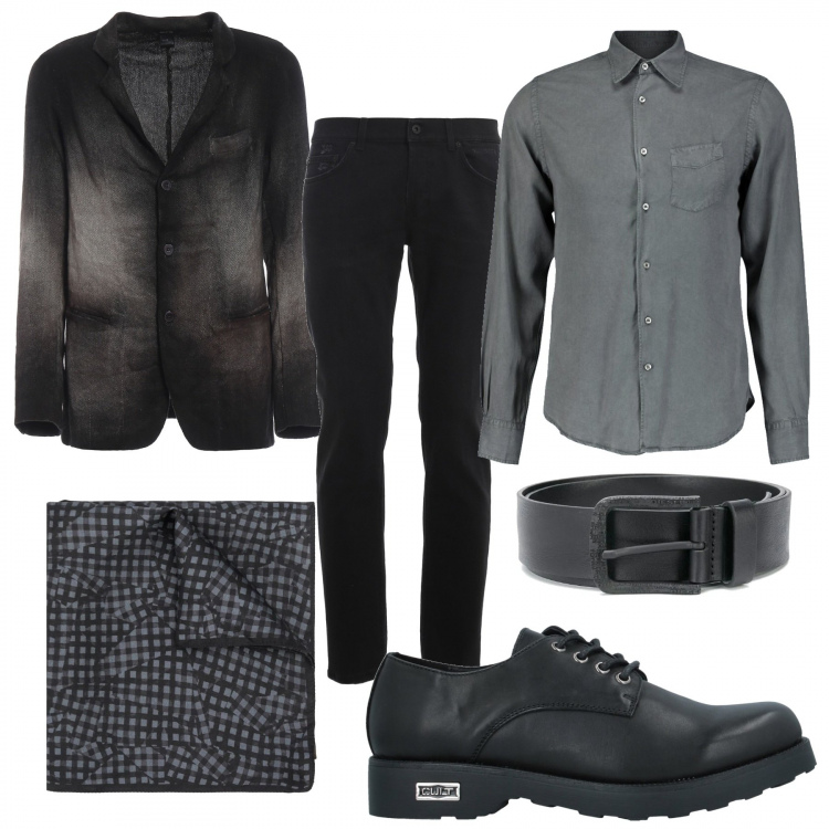 Outfit uomo - Il blazer particolare. Stile Urban per Serata speciale. Abbinamento con scarpe stringate, cinture, sciarpe, jeans, giacche, camicie.