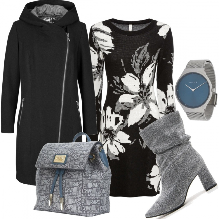 Outfit donna - Lavoro Bene. Stile Trendy per Ufficio. Abbinamento con blazer, vestiti, zaini, orologi, stivaletti.