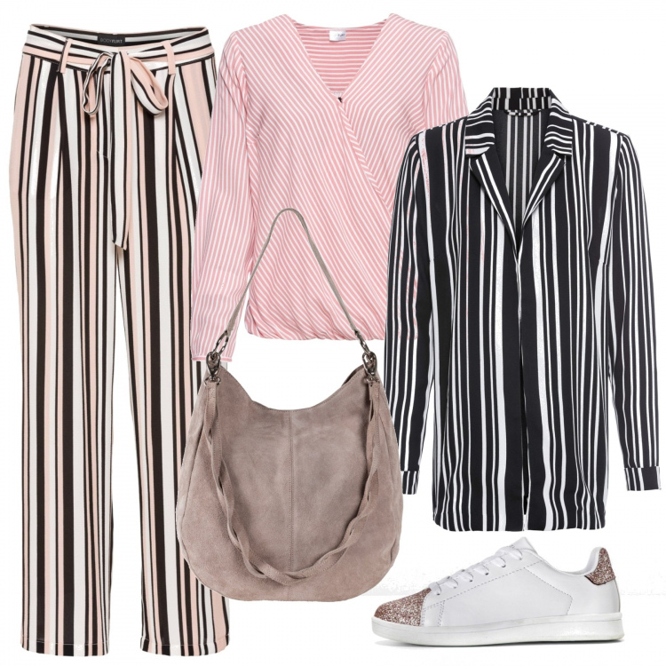 Outfit donna - Urban #22748. Stile Urban per Tutti i giorni. Abbinamento con borse a mano, bluse, pantaloni capri, gonne, blazer.