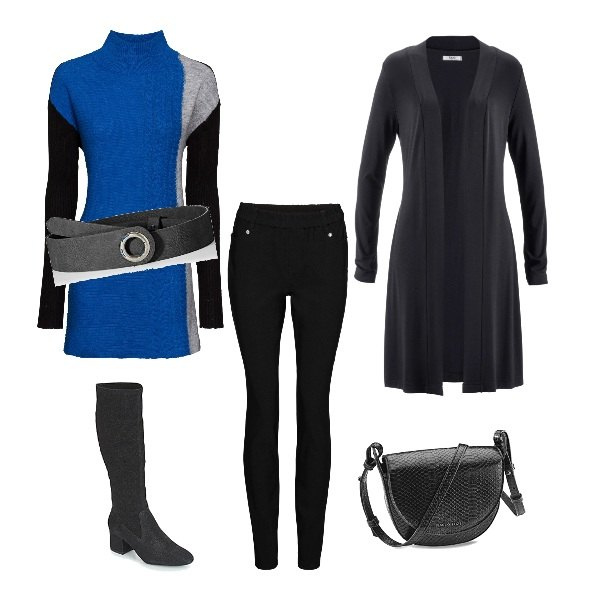 Outfit donna - Tanto stile a poco prezzo. Stile Urban per Tutti i giorni. Abbinamento con cardigans, top, pantaloni skinny, stivali, cinture, borse a mano.