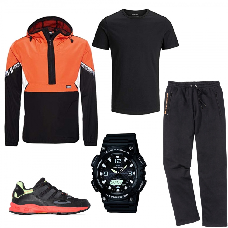 Outfit uomo - Running!!!. Stile Trendy per Sport. Abbinamento con pantaloni, sneakers, giacche, orologi, t-shirt.