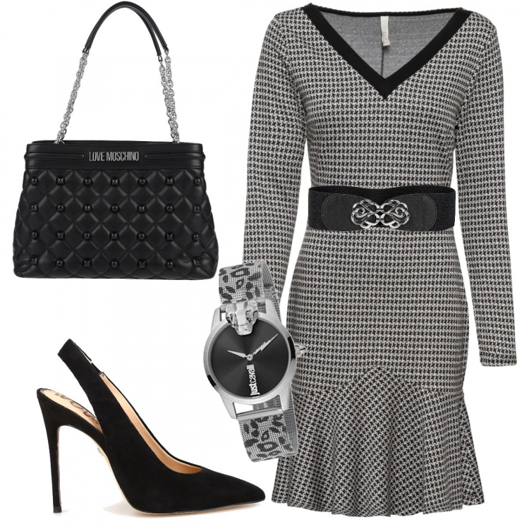 Outfit donna - Tempo per fare shopping. Stile Bon Ton per Tutti i giorni. Abbinamento con cinture, camicie, borse a mano, décolleté, orologi.