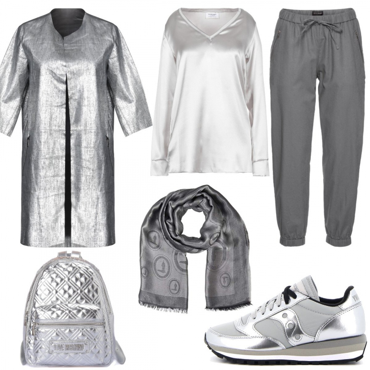 Outfit donna - ELEGANZA nella comodità. Stile Urban per Tutti i giorni. Abbinamento con pantaloni, bluse, cappotti, sneakers, zaini, scialli.