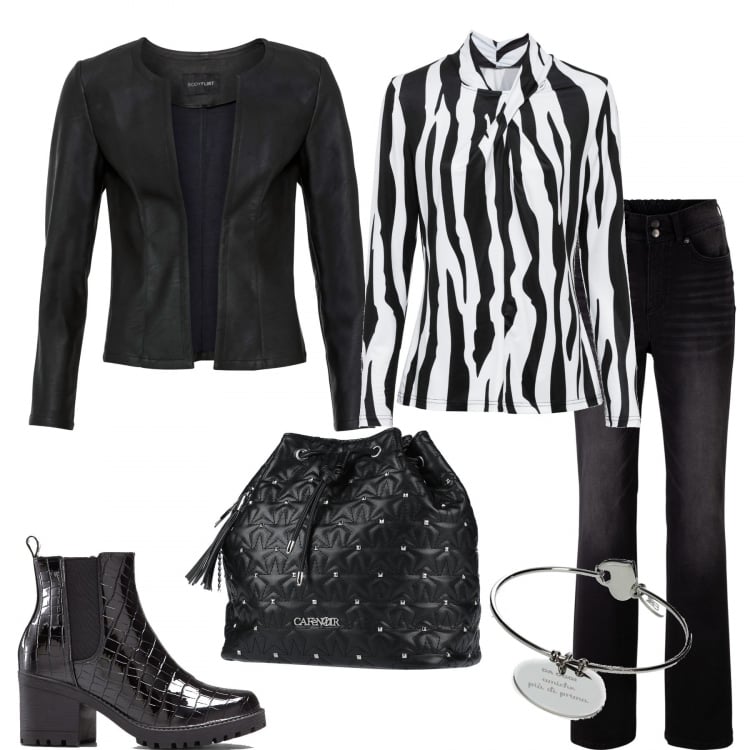 Outfit donna - Aspettando novembre. Stile Urban per Ufficio. Abbinamento con jeans bootcut, maglieria, giacche, stivaletti, zaini, braccialetti.