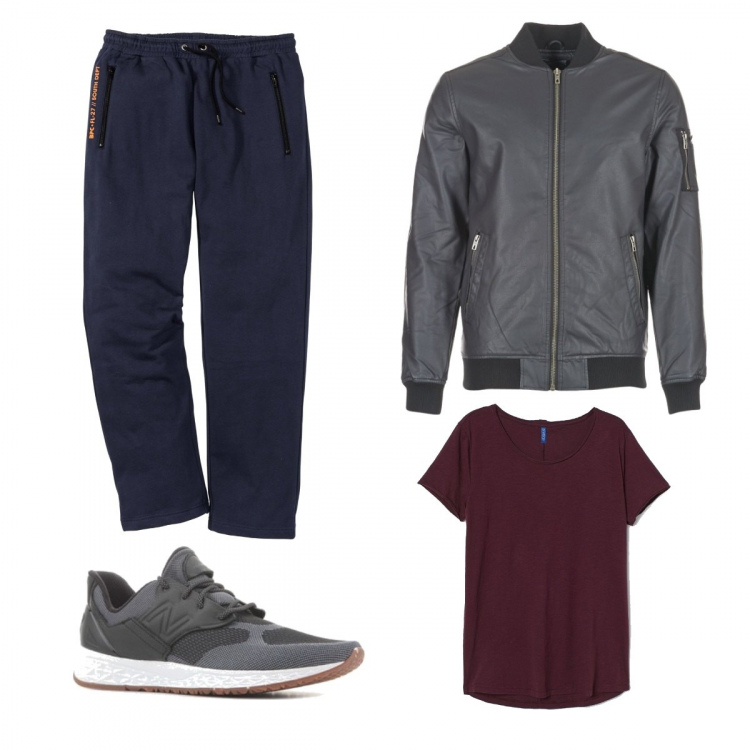 Outfit uomo - Casual #22132. Stile Casual per Tutti i giorni. Abbinamento con pantaloni, giacche, sneakers, t-shirt.