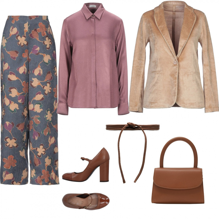 Outfit donna - Mary Jane e borsa a mano. Stile Bon Ton per Tutti i giorni. Abbinamento con pantaloni, camicie, décolleté, blazer, borse a mano, cinture.