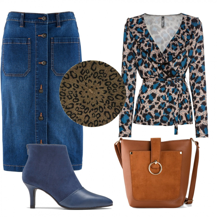 Outfit donna - Trendy #74576. Stile Trendy per Tutti i giorni. Abbinamento con maglieria, stivaletti, borse a tracolla, gonne, berretti.