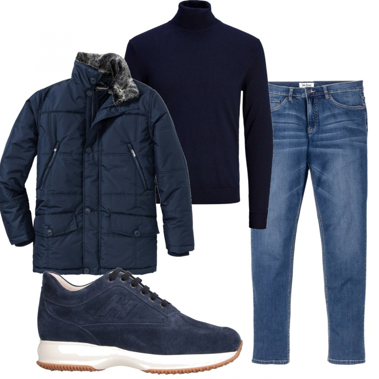 Outfit uomo - Casual #22432. Stile Casual per Tutti i giorni. Abbinamento con jeans, giacche, sneakers, maglioni.