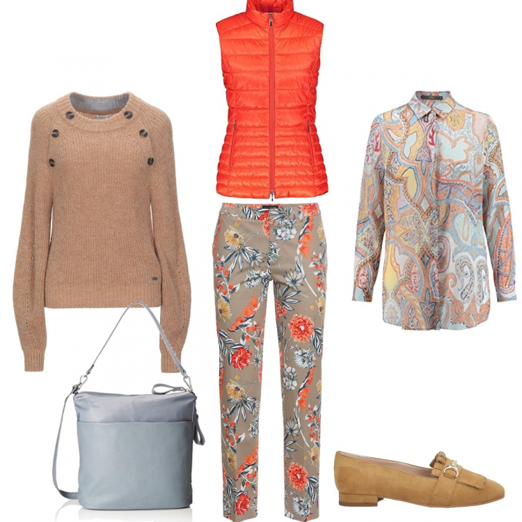 Outfit donna - Sopra una Nota di Colore. Stile Urban per Scuola/Università. Abbinamento con pantaloni, pullovers, mocassini, gilet, bluse, borse a mano.