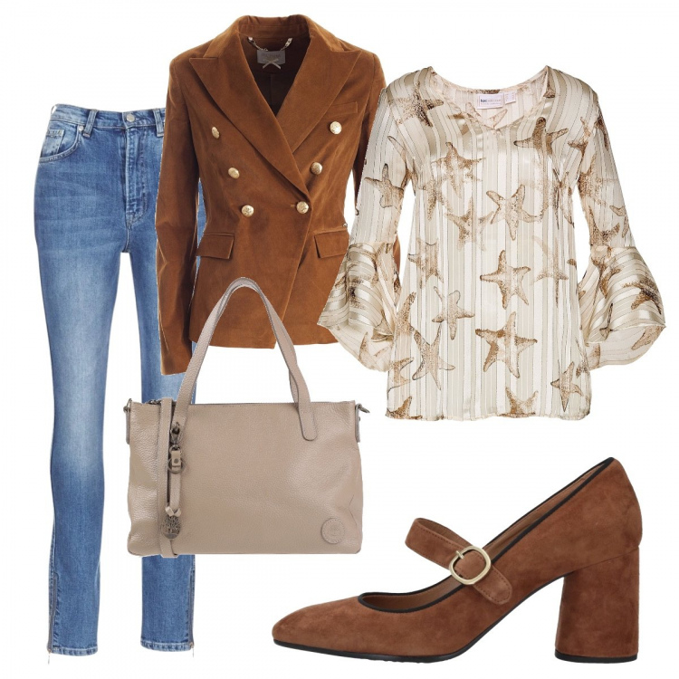 Outfit donna - Camicetta estiva. Stile Bon Ton per Ufficio. Abbinamento con vestiti midi/longuette, décolleté, borse a mano, blazer, jeans.