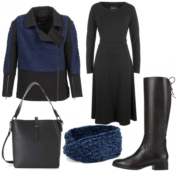 Outfit donna - Urban #30880. Stile Urban per Tutti i giorni. Abbinamento con stivaletti, stivali, giacche, fasce per capelli, borse a tracolla.