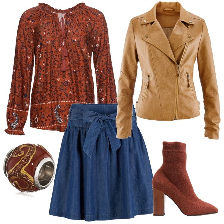 Outfit donna - Bon Ton anche in jeans. Stile Bon Ton per Tutti i giorni. Abbinamento con jeans boyfriend, gonne, pullovers, blazer, stivaletti, ciondoli.