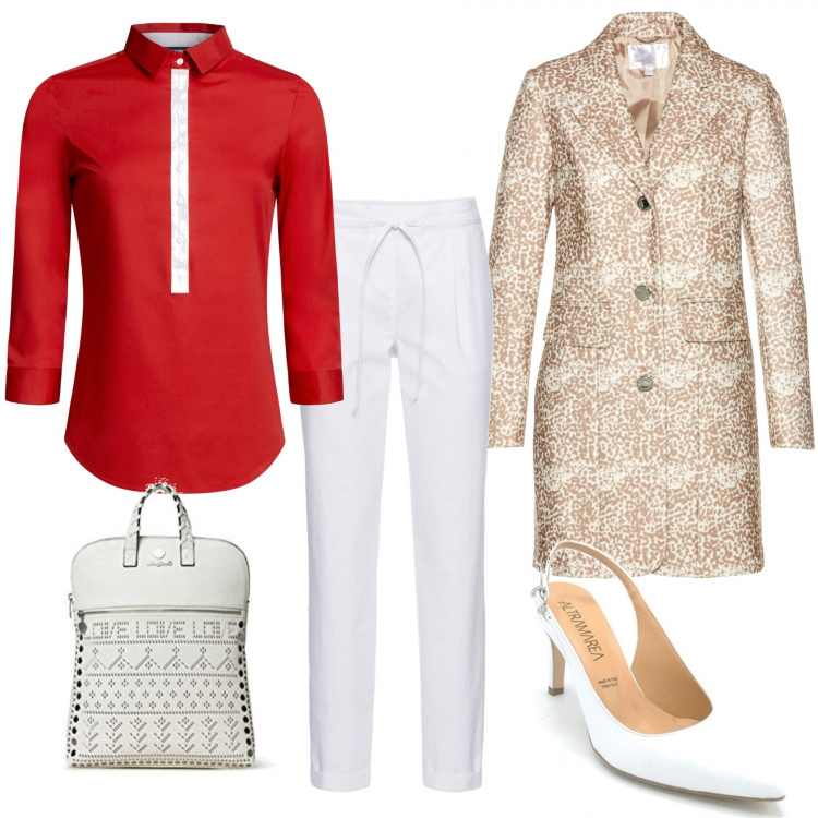 Outfit donna - L\'ultimo caldo. Stile Trendy per Tutti i giorni. Abbinamento con pantaloni, cappotti, décolleté, camicie, zaini.