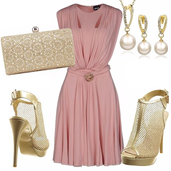 Outfit Cerimonia in rosa