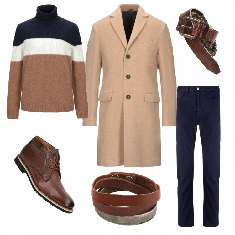 Outfit hombre - Noche especial. Estilo Business/Elegante para Noche especial. Combinación con botas, cinturones, abrigos, pulseras, jerséis, pantalones.