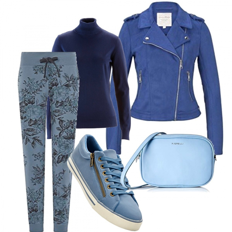 Outfit donna - Basic #45592. Stile Basic per Tutti i giorni. Abbinamento con maglieria, sneakers, pantaloni, blazer, borse a tracolla.