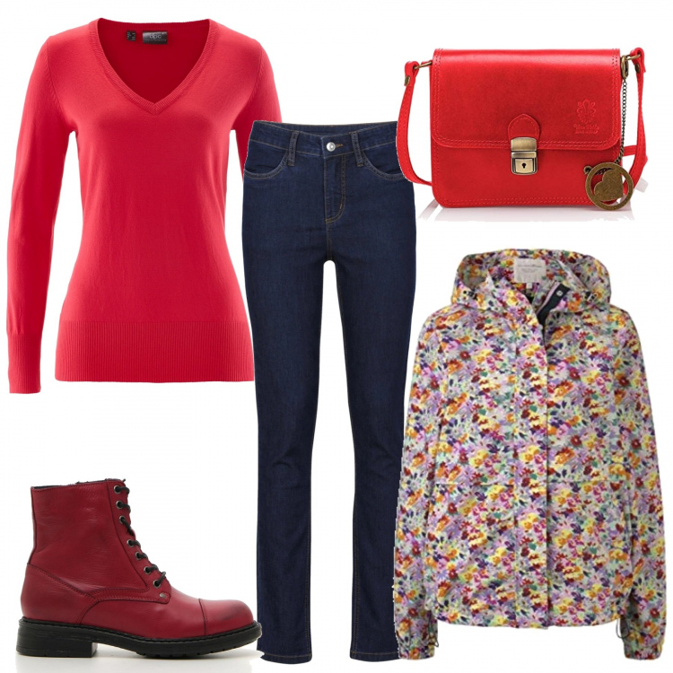 Outfit donna - Urban #32544. Stile Urban per Tutti i giorni. Abbinamento con maglieria, jeans, anfibi, cappotti, borse a spalla.