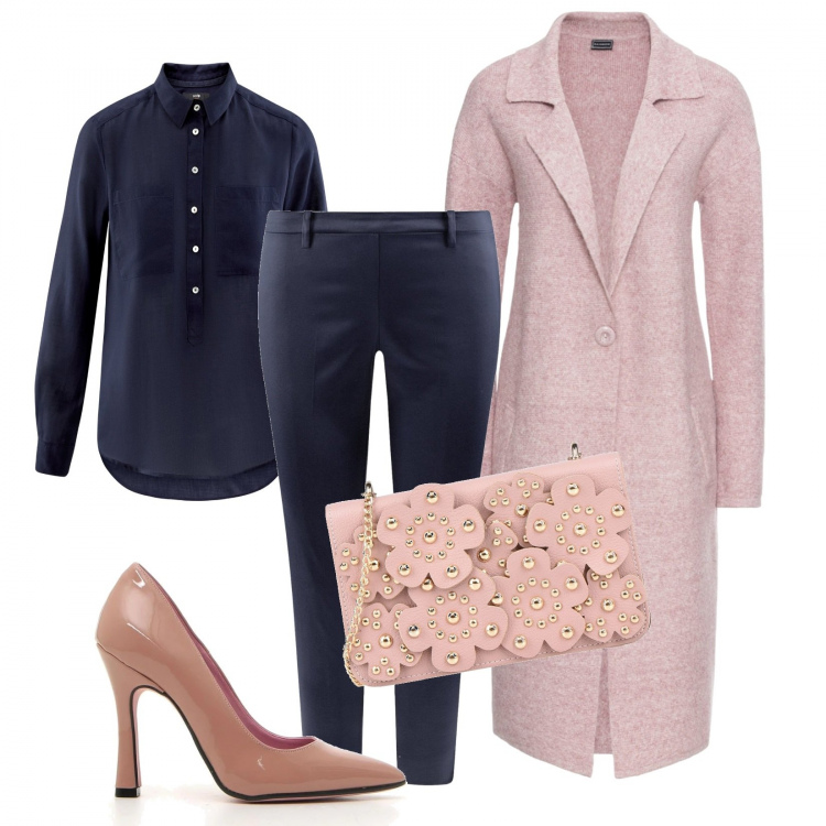 Outfit donna - Il cappottino di lana. Stile Bon Ton per Tutti i giorni. Abbinamento con cappotti, borse a tracolla, pantaloni, camicie, décolleté.