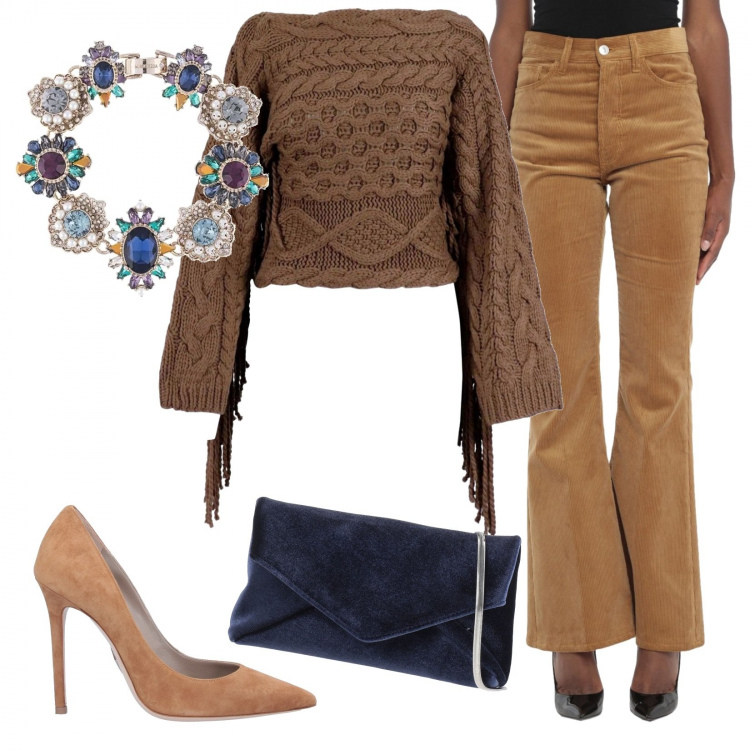 Outfit donna - Le offerte di dicembre!. Stile Trendy per Tutti i giorni. Abbinamento con pantaloni, décolleté, borse a mano, braccialetti, pullovers.