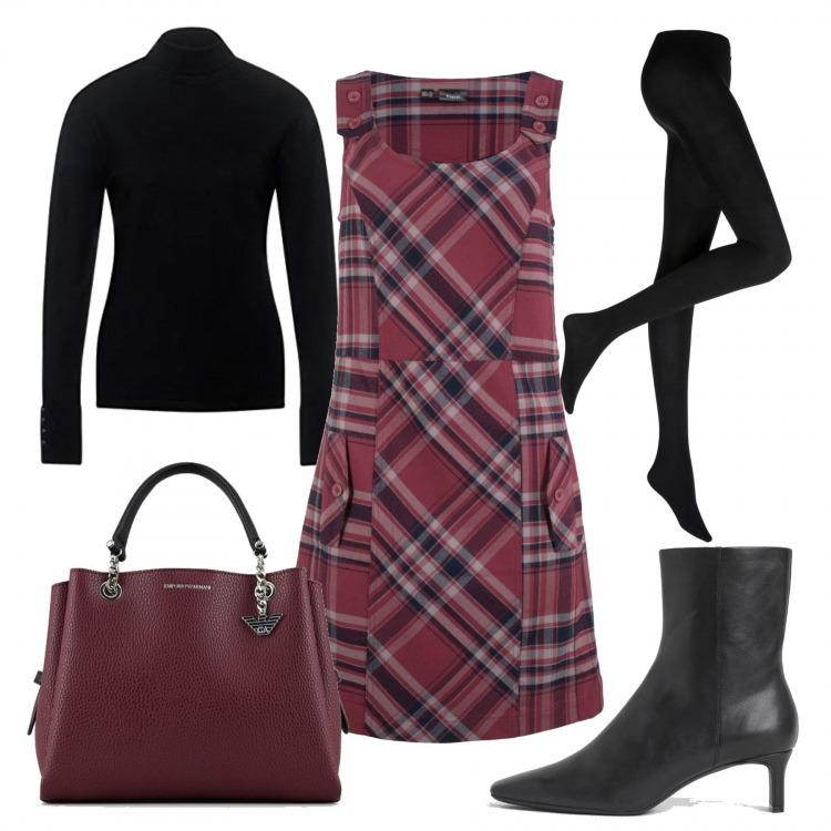 Outfit donna - Lo scamiciato. Stile Trendy per Tutti i giorni. Abbinamento con collant, vestiti corti, shopping bag, maglioni, stivaletti.