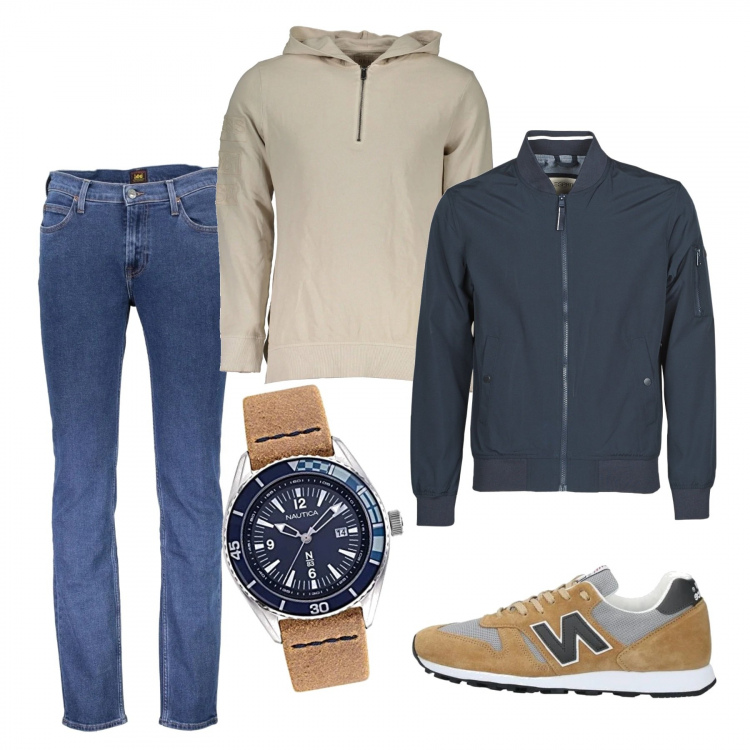Outfit uomo - Tutti i giorni. Stile Casual per Tutti i giorni. Abbinamento con felpe, bomber, jeans, sneakers, orologi.