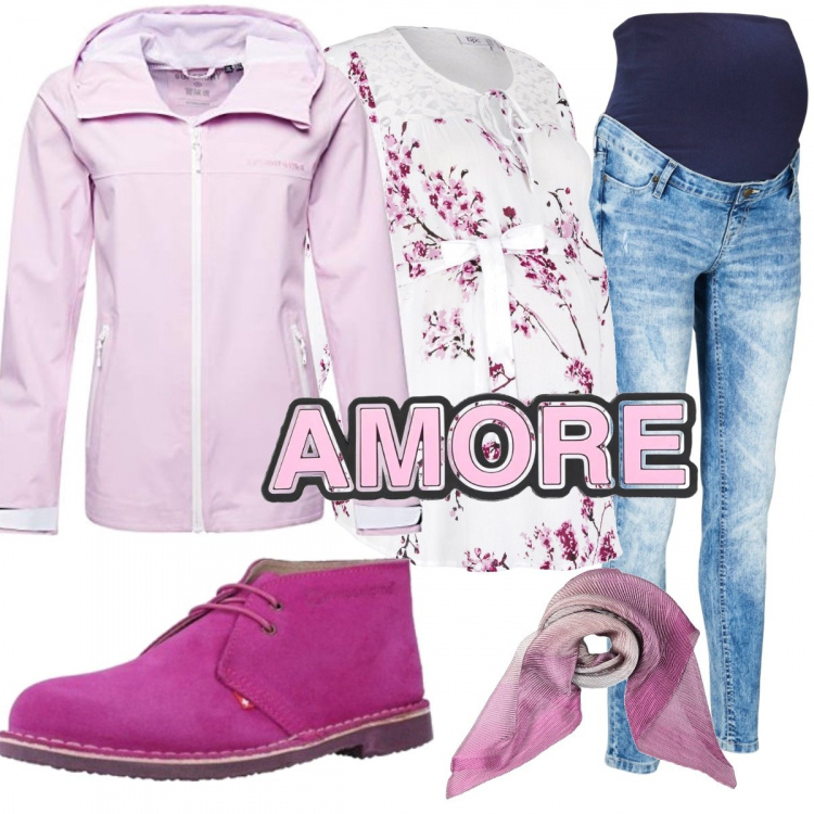 Outfit donna - Simple@Chic Spring 21. Stile Basic per Mare. Abbinamento con bluse, jeans skinny, stole, stivaletti, ciondoli, blazer.