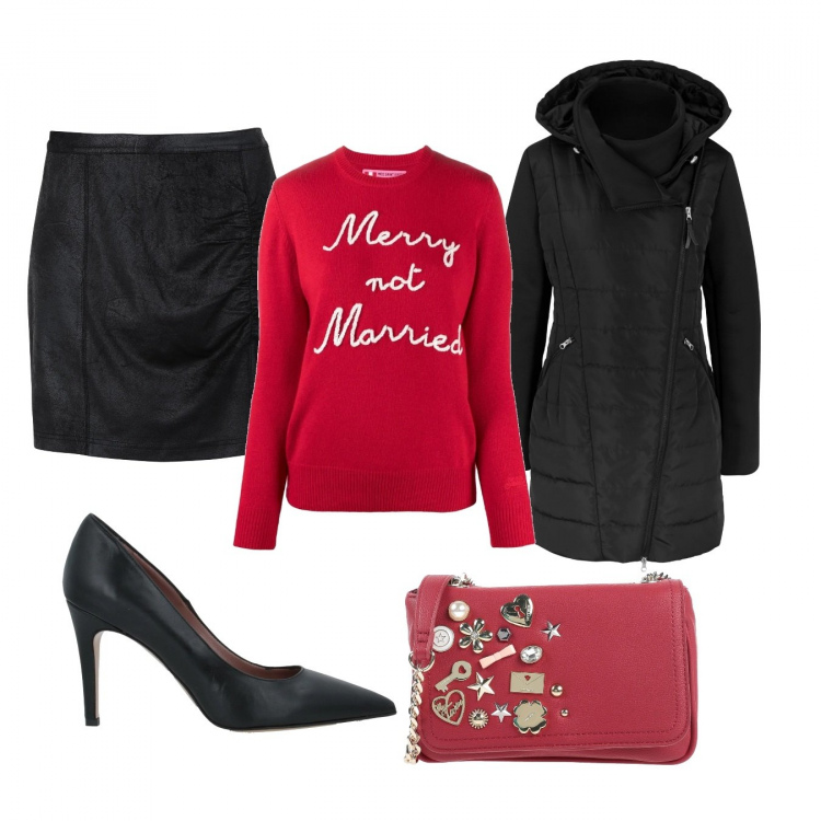 Outfit donna - Basic #47113. Stile Basic per Tutti i giorni. Abbinamento con blazer, borse a tracolla, minigonne, décolleté, maglieria.