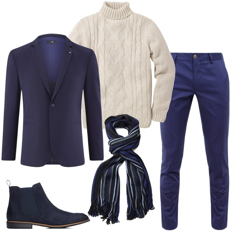 Outfit uomo - Lo stile in low cost. Stile Casual per Serata speciale. Abbinamento con maglieria, pantaloni, giacche, stivali e stivaletti, sciarpe.