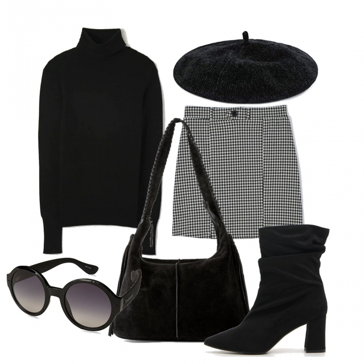Outfit donna - Regali di Natale!. Stile Trendy per Tutti i giorni. Abbinamento con t-shirt, minigonne, maglieria, occhiali da sole, berretti, stivaletti.
