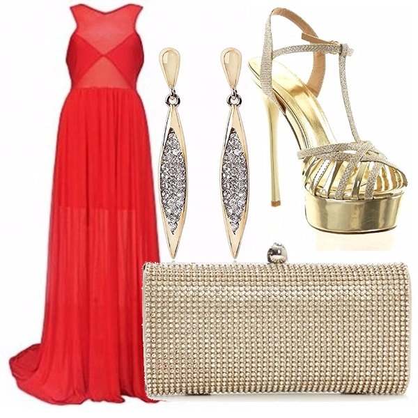 Outfit Rosso di sera