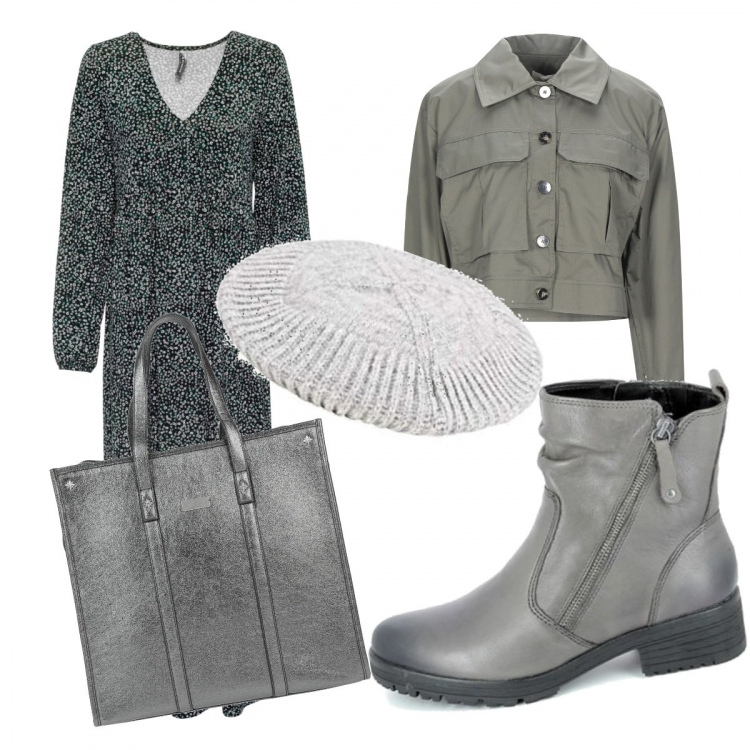 Outfit donna - Trendy #94965. Stile Trendy per Tutti i giorni. Abbinamento con borse a mano, giacche, vestiti, stivali, cappelli.