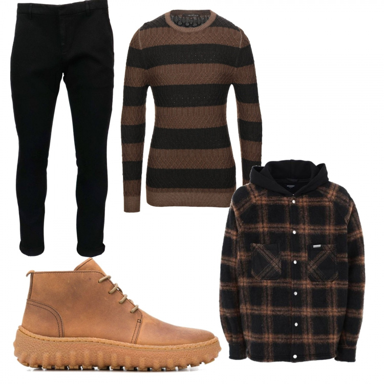Outfit uomo - La scarpa camper 21. Stile Urban per Tutti i giorni. Abbinamento con stivali, cappotti, pullovers, pantaloni.