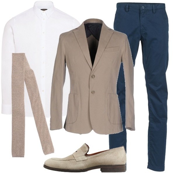 Outfit uomo - Cerimonia di primavera. Stile Business/Elegante per Cerimonia. Abbinamento con camicia.