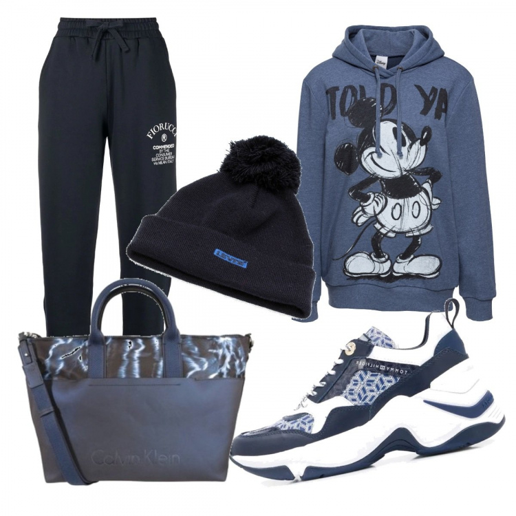 Outfit donna - Andando in palestra. Stile Trendy per Tutti i giorni. Abbinamento con gonne lunghe, borse tote, berretti, sneakers, pantaloni.