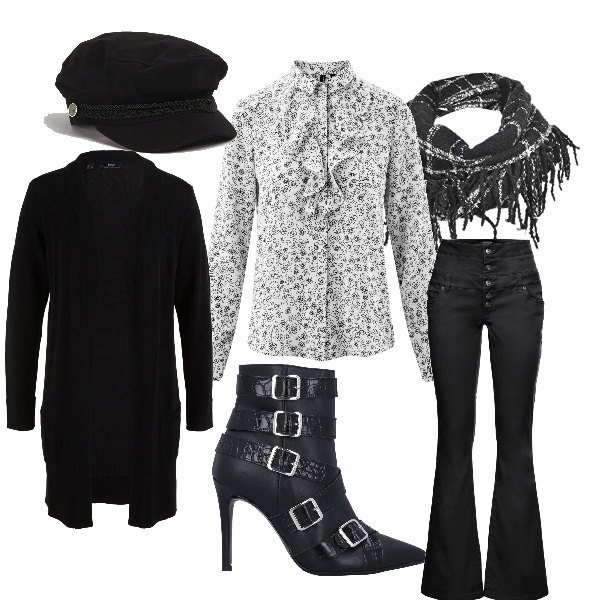 Outfit donna - Total look #875874. Abbinamento con cardigans, pantaloni, stivaletti, cappelli con visiera, camicie, scialli.